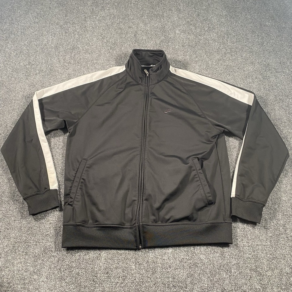 Vintage Y2K Nike Full Zip Track Running Warm up Jacket Mens XL Silver Tag